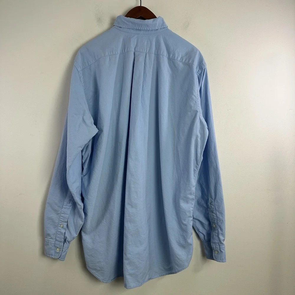 Polo Ralph Lauren Mens LT Large Tall Blue Oxford Button Down Shirt Preppy